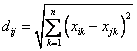 Euclidean Distance 公式